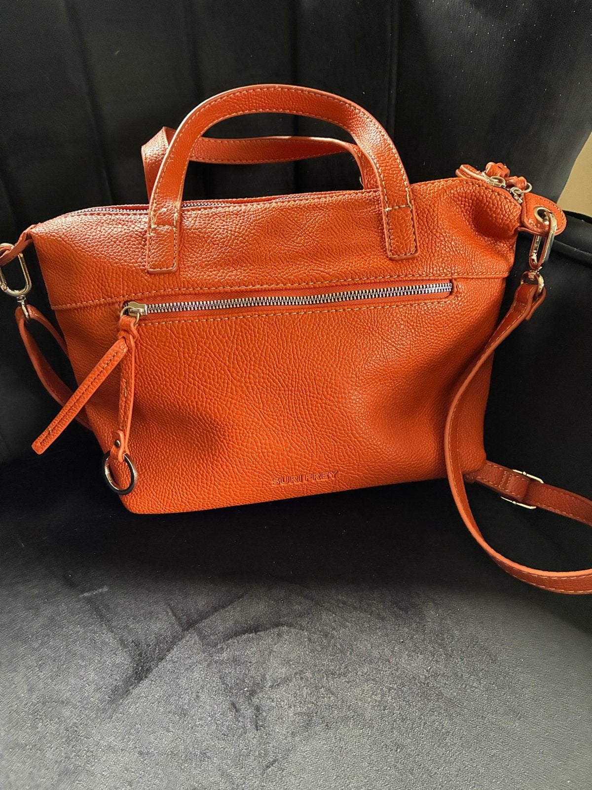 Suri Frey schoudertas - Cognac kleur, Ophalen of Verzenden, Zo goed als nieuw, Oranje, Schoudertasje