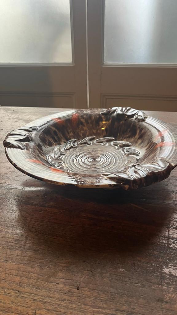 Vintage Jasba Keramieken Fruitschaal - Bruin/Oranje, Ophalen of Verzenden
