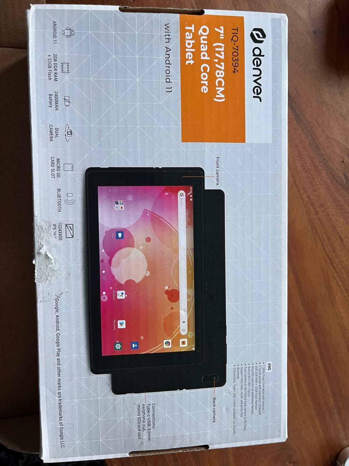 Denver TIQ-70394, 32 GB, 8 inch, Ophalen of Verzenden, Denver