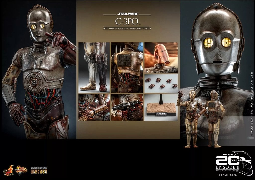 C-3PO - Star Wars Ep 2 Attack o/t Clones (Hot Toys MMS650), Ophalen of Verzenden, Nieuw, Actiefiguurtje