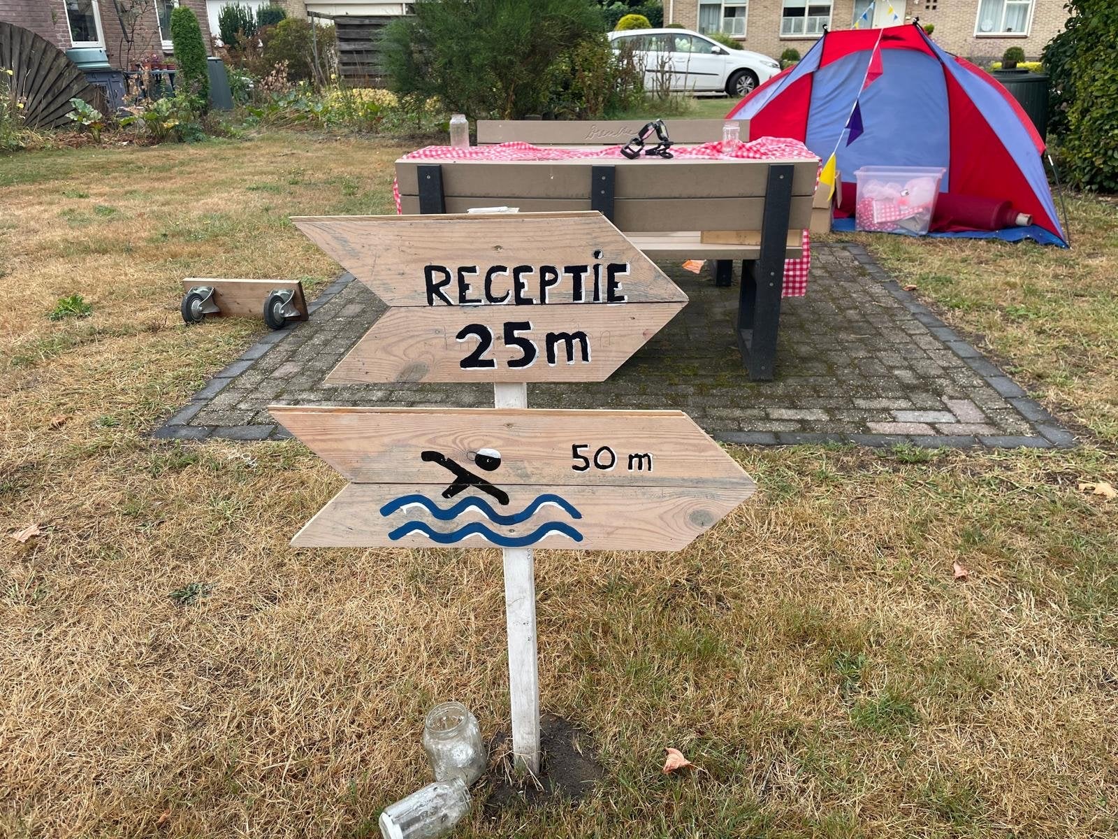 Houten Wegwijzers voor Straatversiering of Festival, Ophalen, Gebruikt, Overige