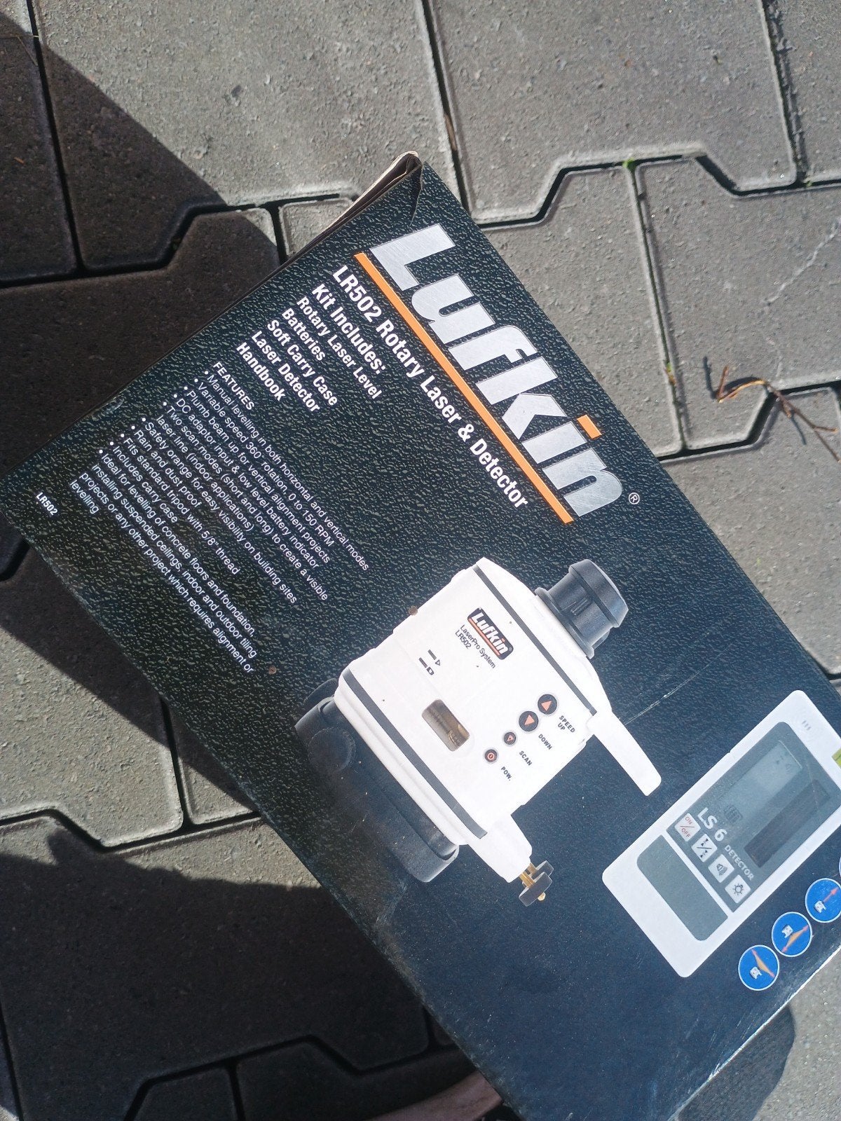 Lufkin LR502 Roterende Laser & Detector Kit, Ophalen of Verzenden, Zo goed als nieuw, Licht