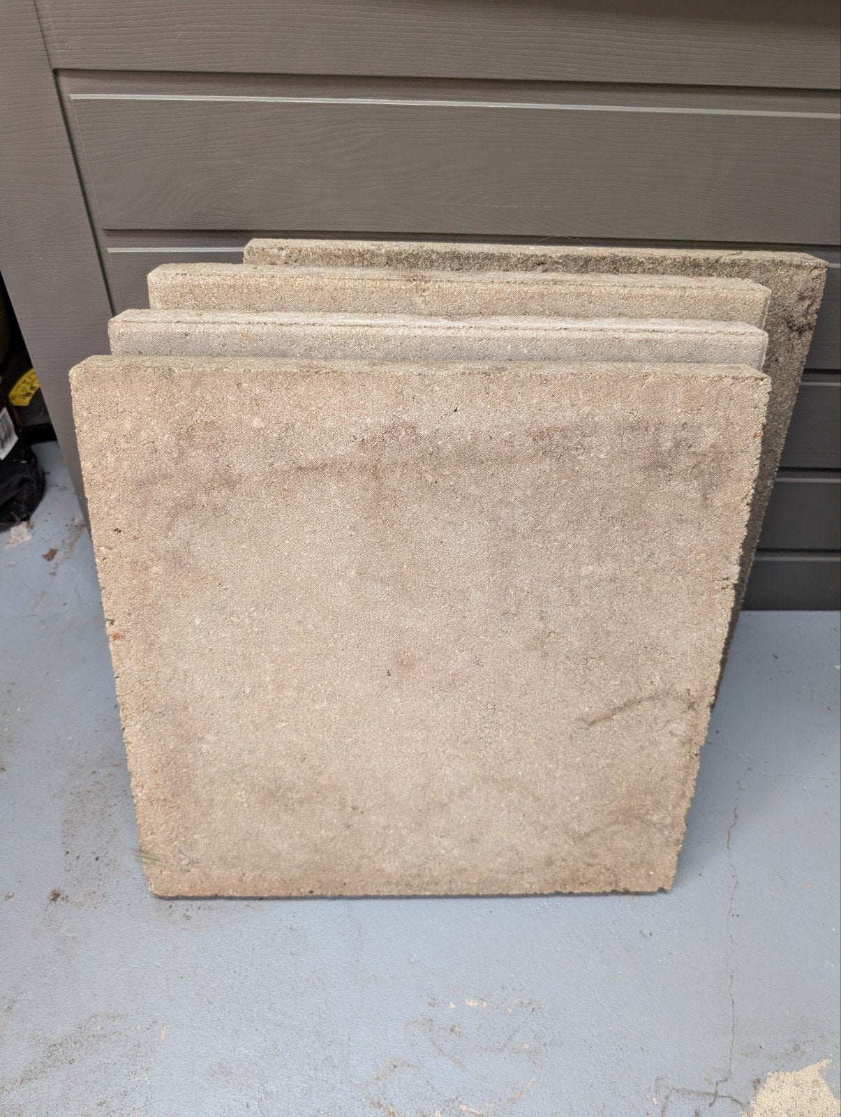 Gebruikte betonnen terrastegels (4 stuks) 50x50, Tuin en Terras, Tegels en Klinkers, Ophalen, Gebruikt, Minder dan 5 m², Beton