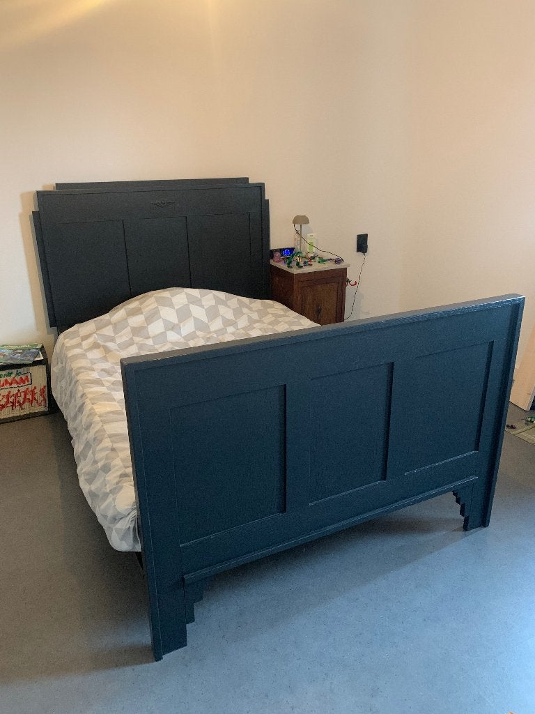 Bed, Gebruikt, Bruin, 190 cm of minder, Twijfelaar