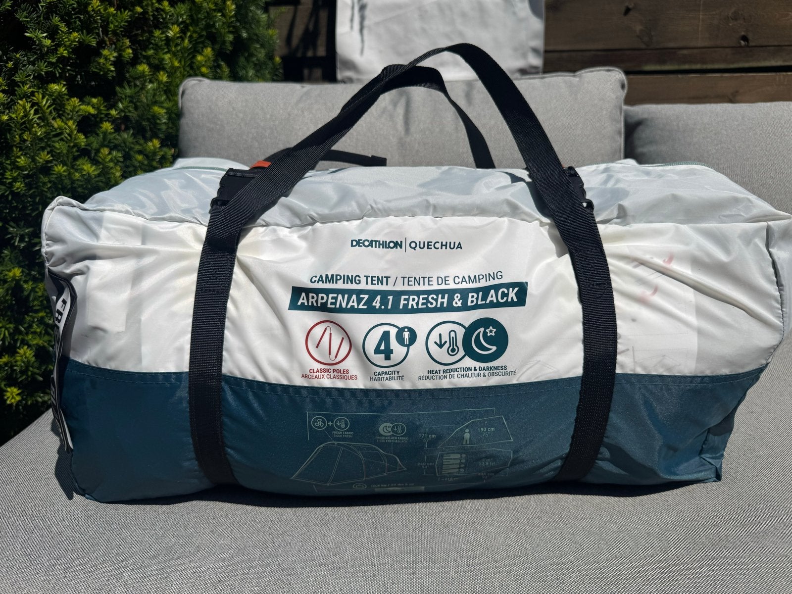 Arpenaz 4.1 Fresh & Black tent - 4 persoons -NIEUW, Ophalen of Verzenden, Nieuw, Tot en met 4