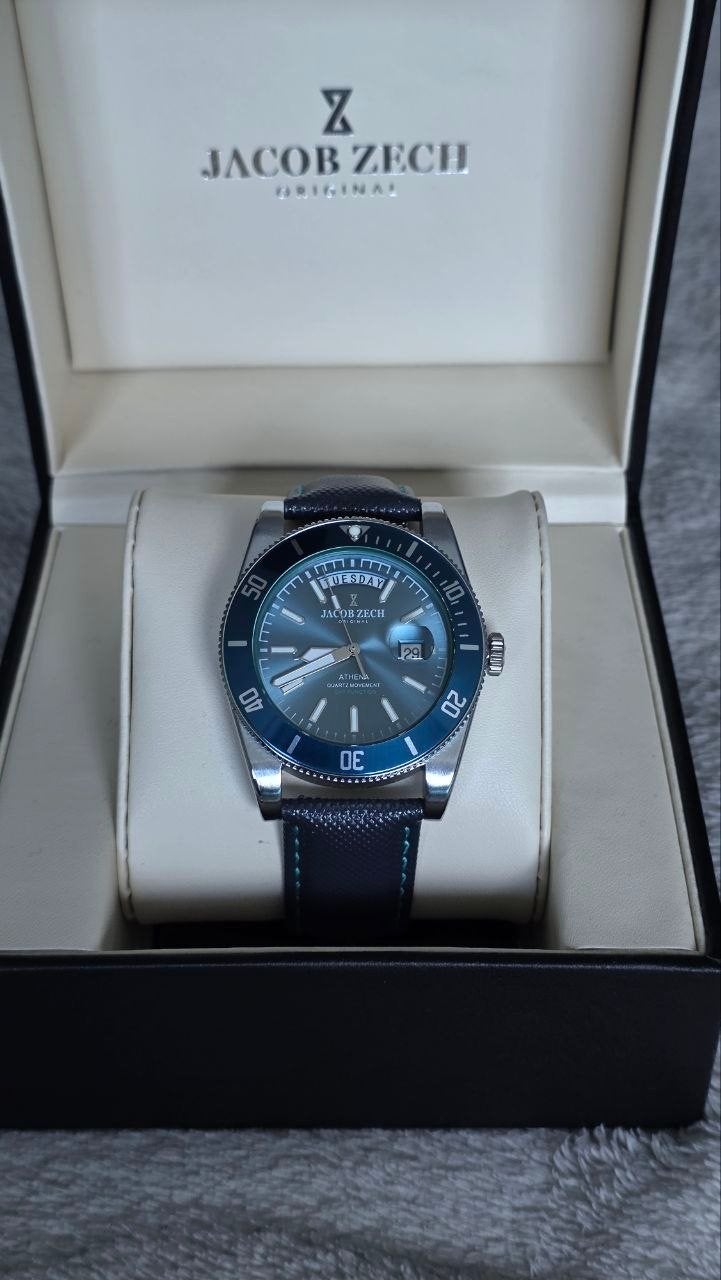 Jacob Zech Origineel Horloge, Overige merken, Leer, Staal, Polshorloge