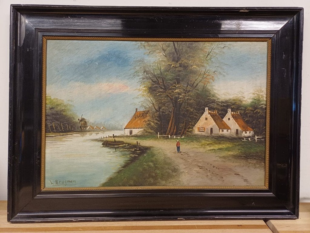 Schilderij - L. Brugman, Antiek en Kunst, Ophalen of Verzenden