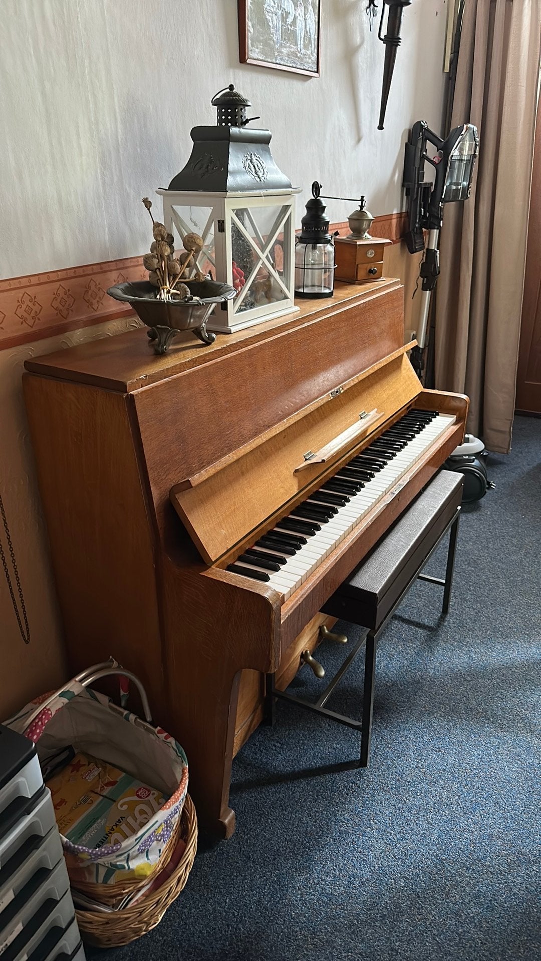 Schreiber piano, Ophalen, Gebruikt, Bruin, Piano