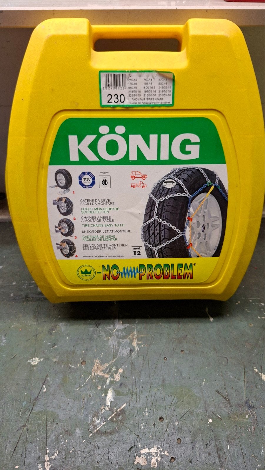 König T2 Sneeuwkettingen - Maat 230, Ophalen