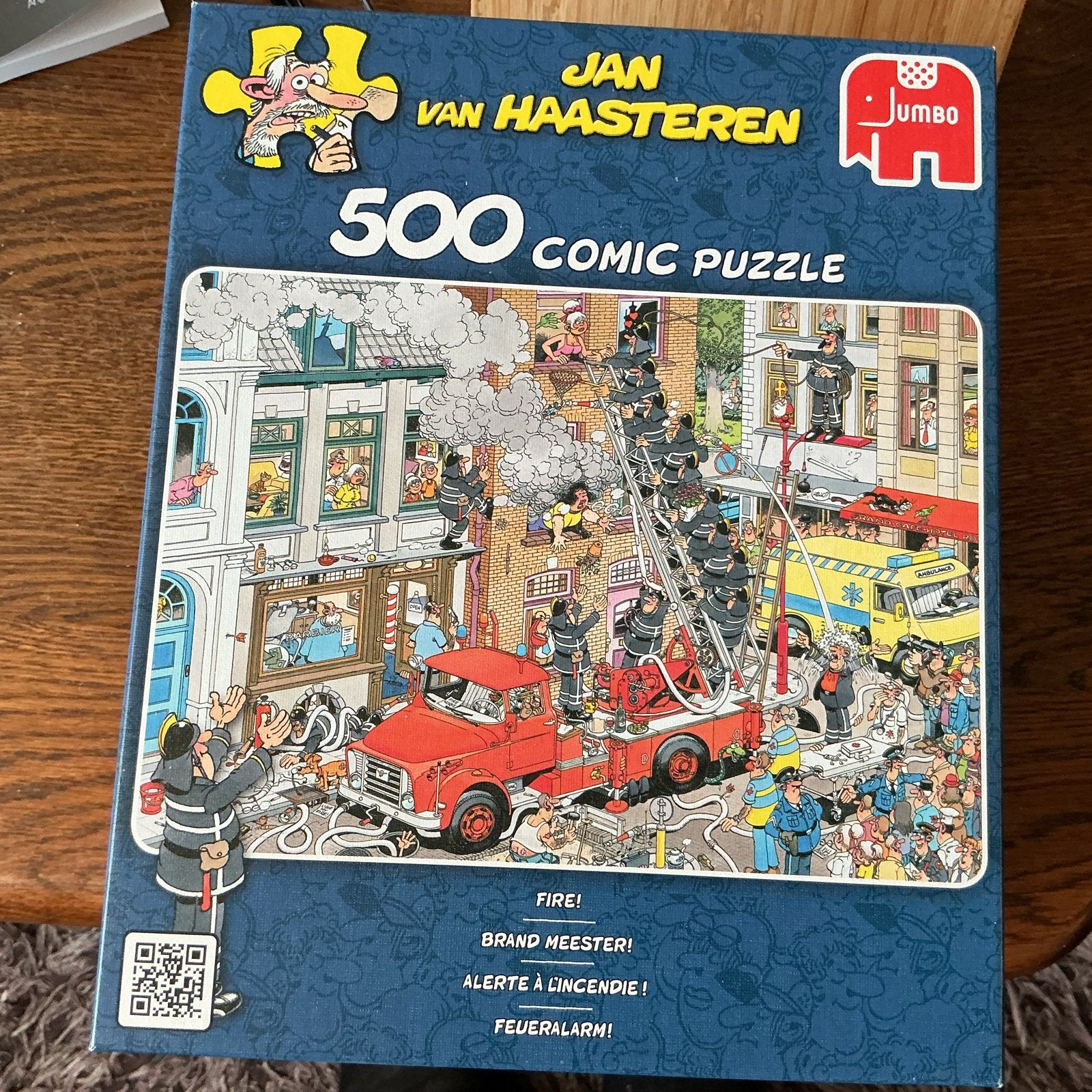 Jan van Haasteren 500 stukjes Comic Puzzel - Brandweer, Hobby en Vrije tijd, Ophalen of Verzenden, Minder dan 500 stukjes, Zo goed als nieuw