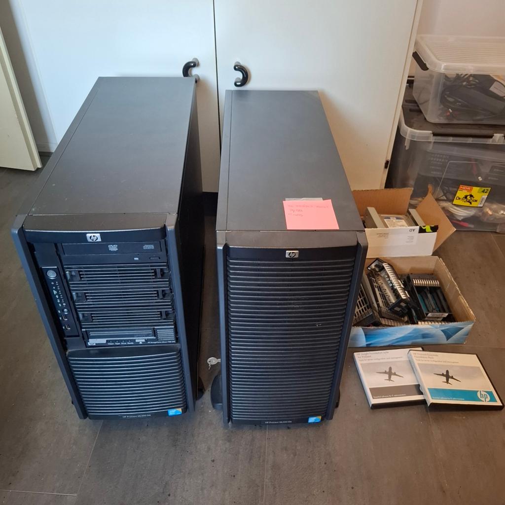 2x HP ProLiant ML350 G6 Servers met extra onderdelen, Ophalen, 2x 500GB, 2x 300GB, Gebruikt, 2 tot 3 Ghz