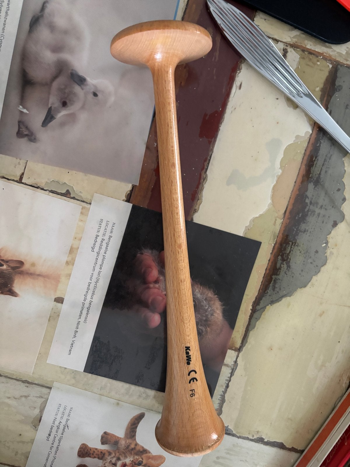 Houten toeter om naar hartje baby te luisteren, Ophalen of Verzenden, Zo goed als nieuw