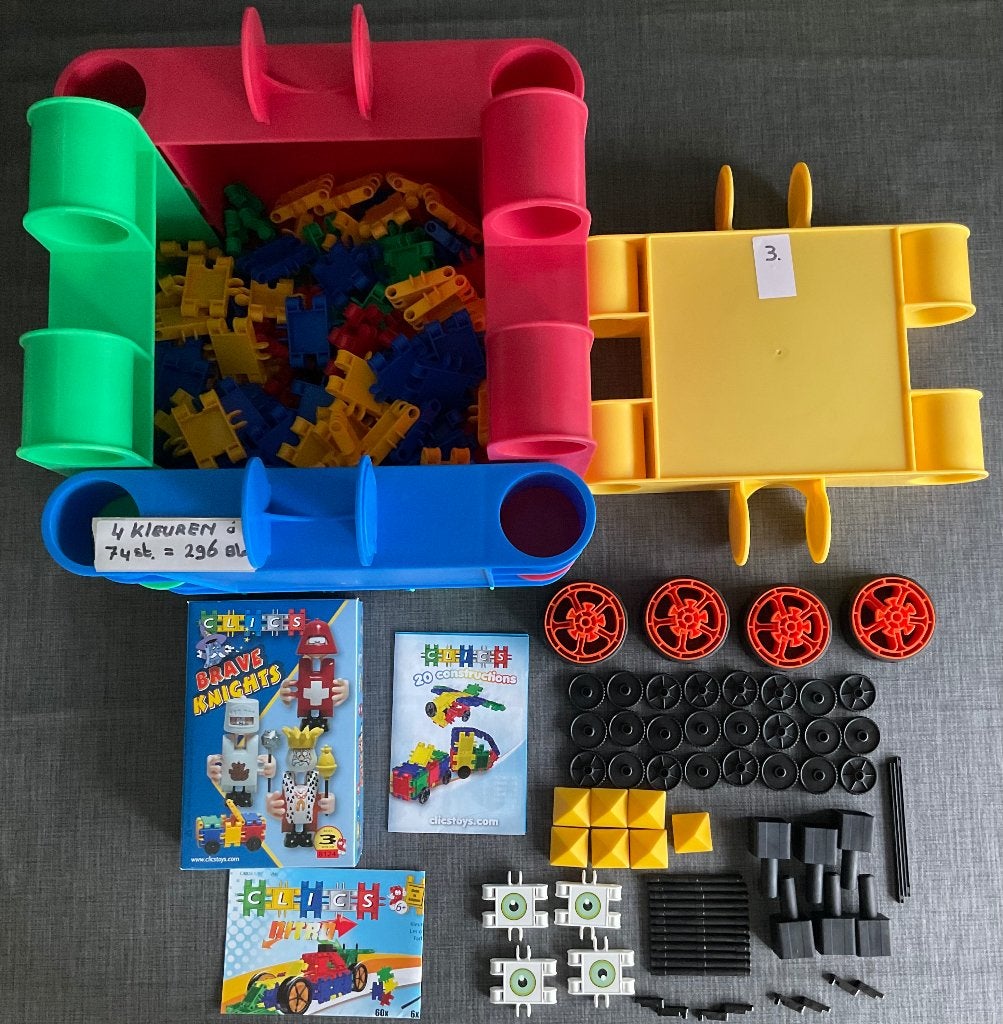Clics Maxi Box met 300 stenen en Onderdelen + Nw Doosje (3), Ophalen, Zo goed als nieuw, Overige merken