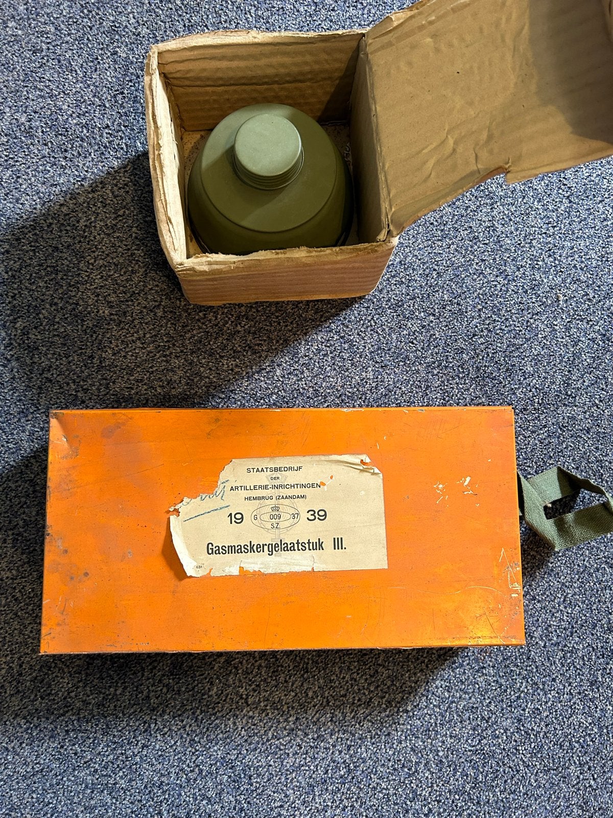 Zeldzaam Gasmasker Gelaatstuk III uit 1939 - Staatsbedrijf, Ophalen, Landmacht, Nederland, Overige typen