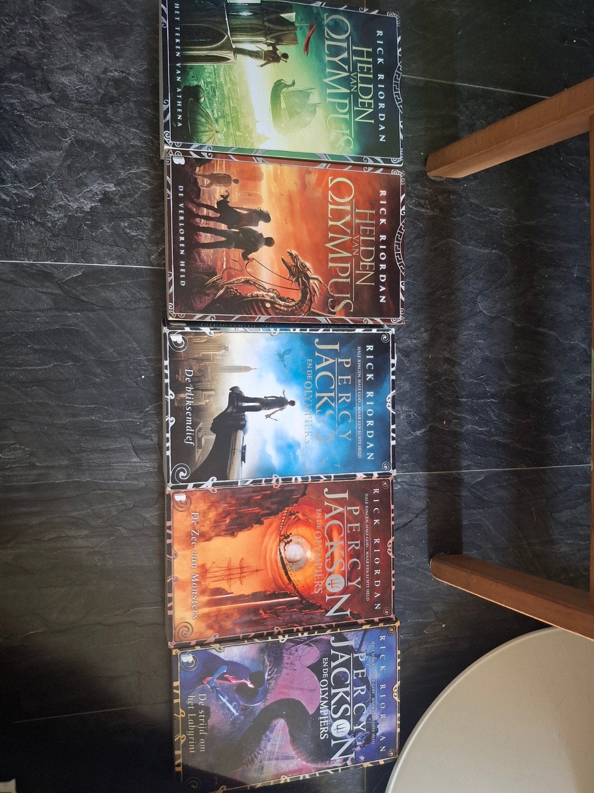 Percy Jackson boeken nederlandstalig, Rick Riordan, Ophalen of Verzenden, Gelezen, Rick Riordan