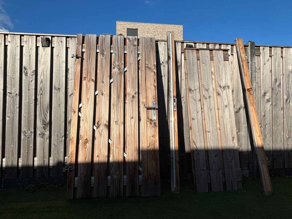 Douglas Tuinpoort (3 jaar oud), Ophalen, Gebruikt, 100 tot 150 cm, Draaipoort
