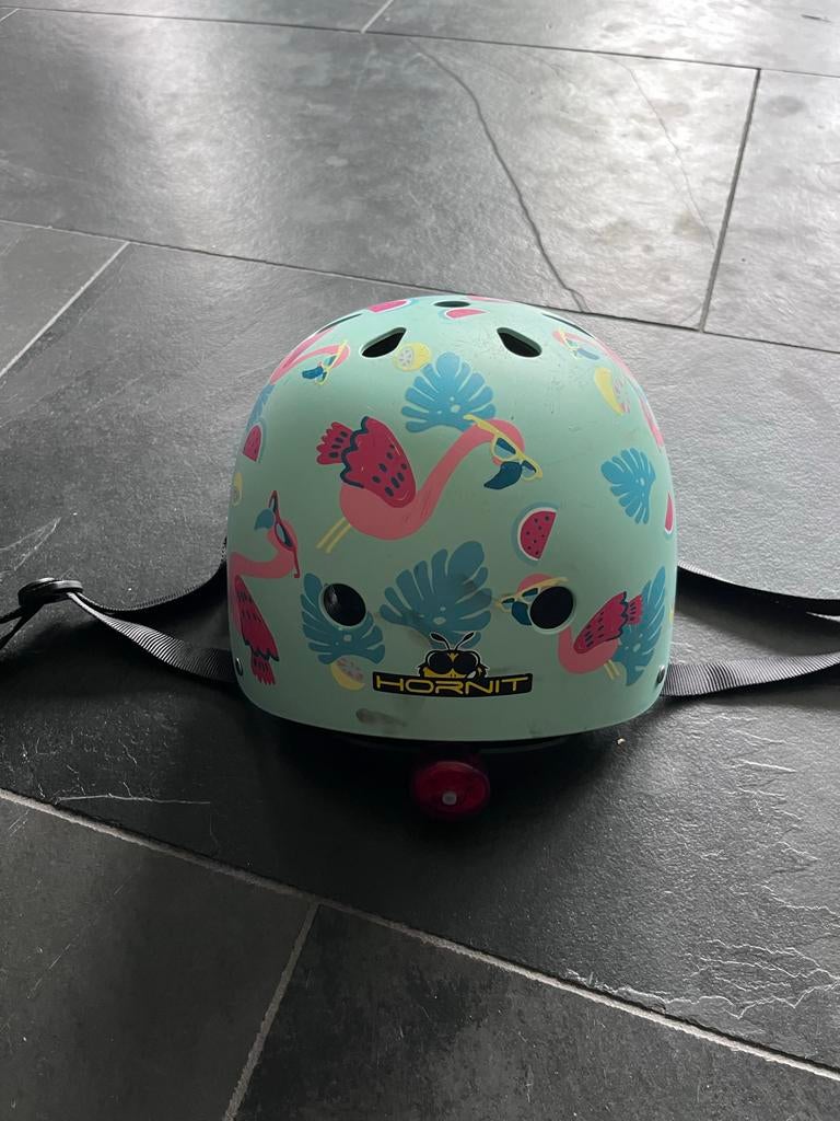 Mini Hornet Lids Fietshelm Flamingo - Kinderfietshelm, Fietsen en Brommers, Ophalen, Zo goed als nieuw, Overige maten, Jongen of Meisje