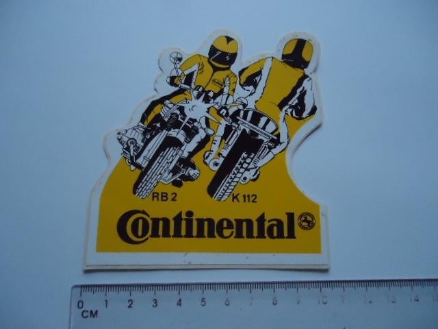 sticker oud Continental motorfiets rb2 k112 banden motorband, Verzenden, Zo goed als nieuw, Bedrijf of Vereniging