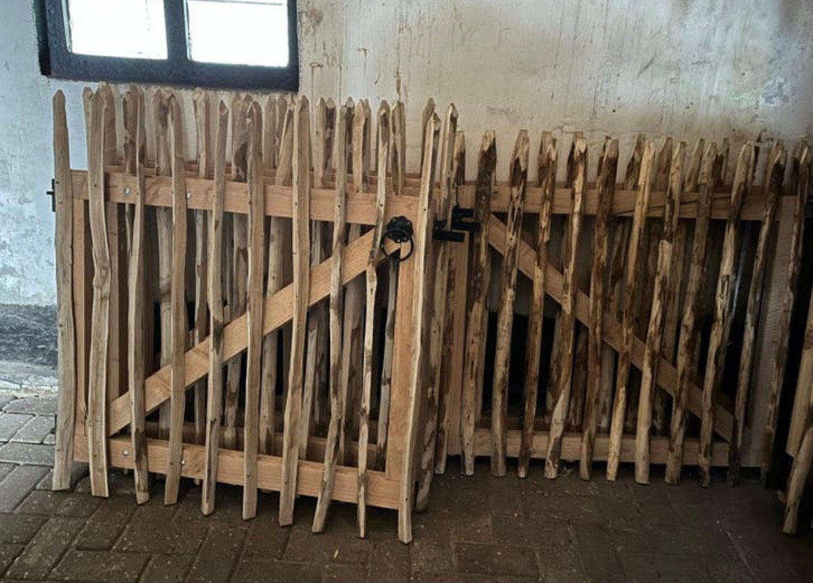 Poort tuinhek Boerenlandhek erfscheiding hout natuurlijk, Tuin en Terras, Tuinhekken en Hekwerk, Met poort, Gerard Krale, Nieuw