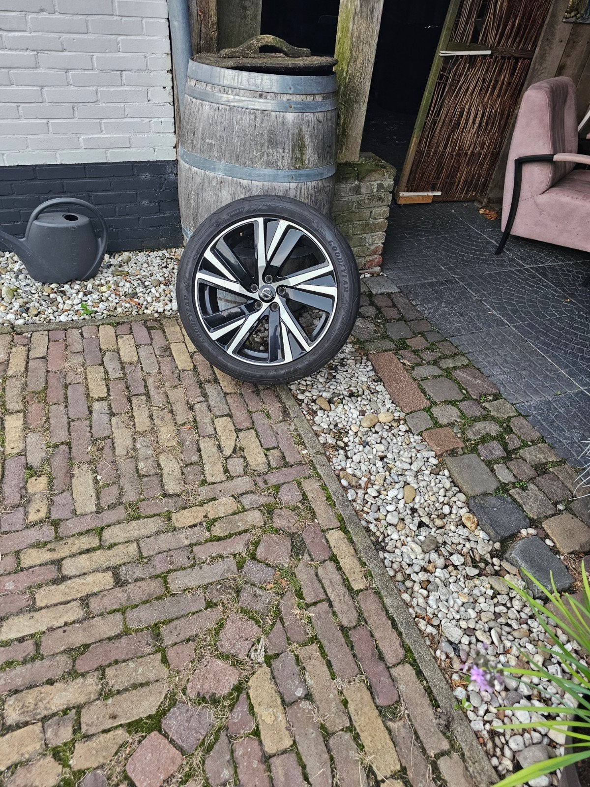 Volvo V90 velgen R design, 19 inch, Gebruikt, 255 mm, Banden en Velgen