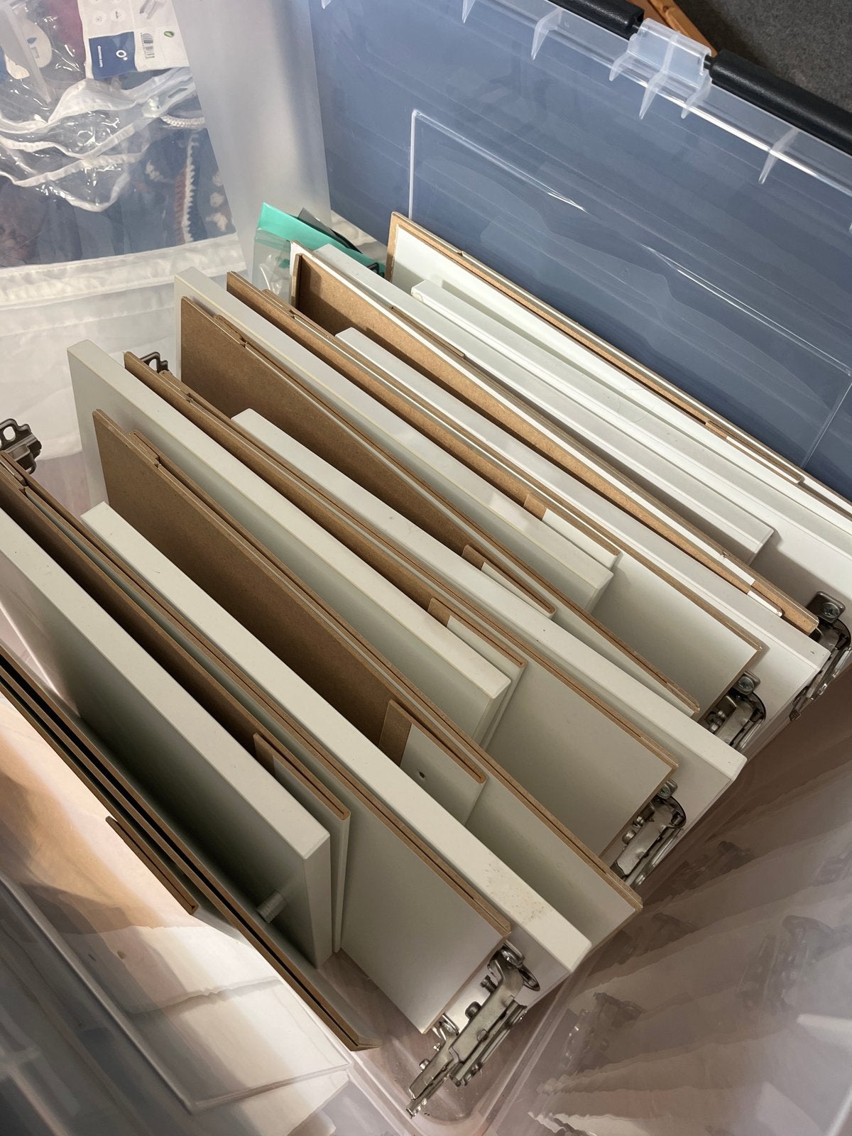 IKEA Kallax inzet frontjes - wit kastjes, Ophalen, Gebruikt