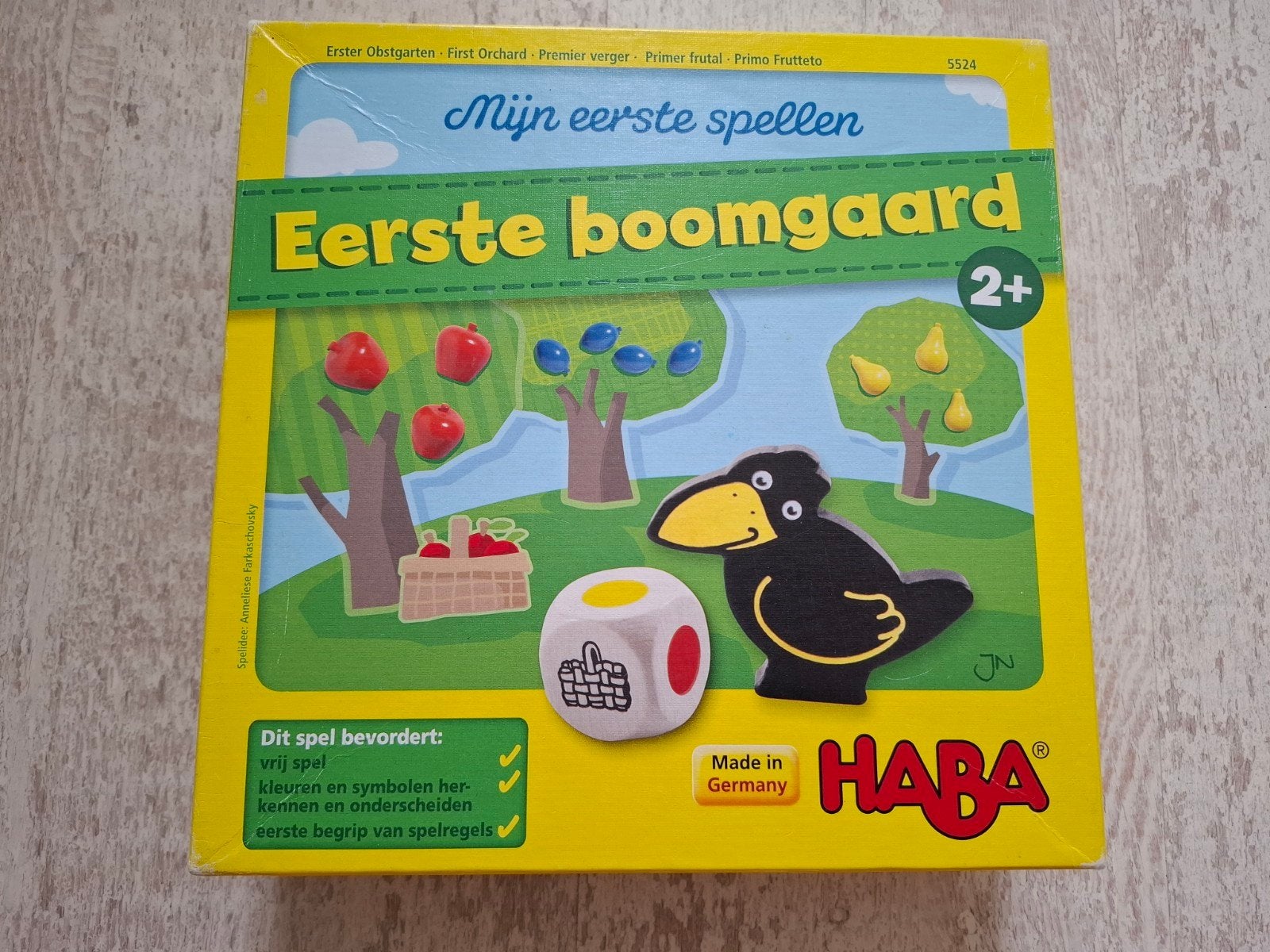 HABA Mijn eerste spellen: Eerste boomgaard spel, Ophalen of Verzenden, Zo goed als nieuw, Puzzelen