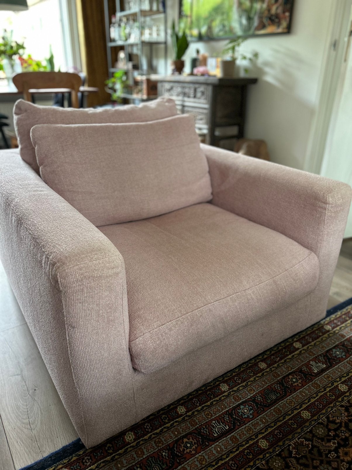 Grote, luxe fauteuil van LINTELOO, Ophalen, Zo goed als nieuw, 75 tot 100 cm