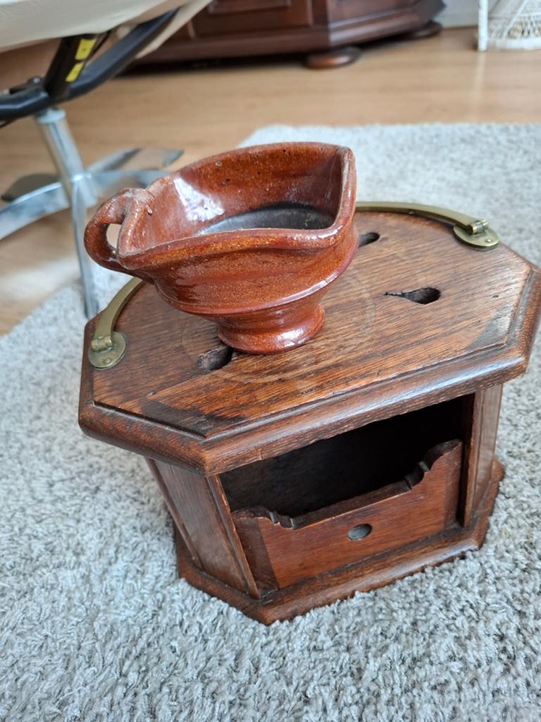 Voeten stoof met tes met messing handvat SERIEUS BOD AUB, Antiek en Kunst, Antiek | Woonaccessoires, Ophalen of Verzenden