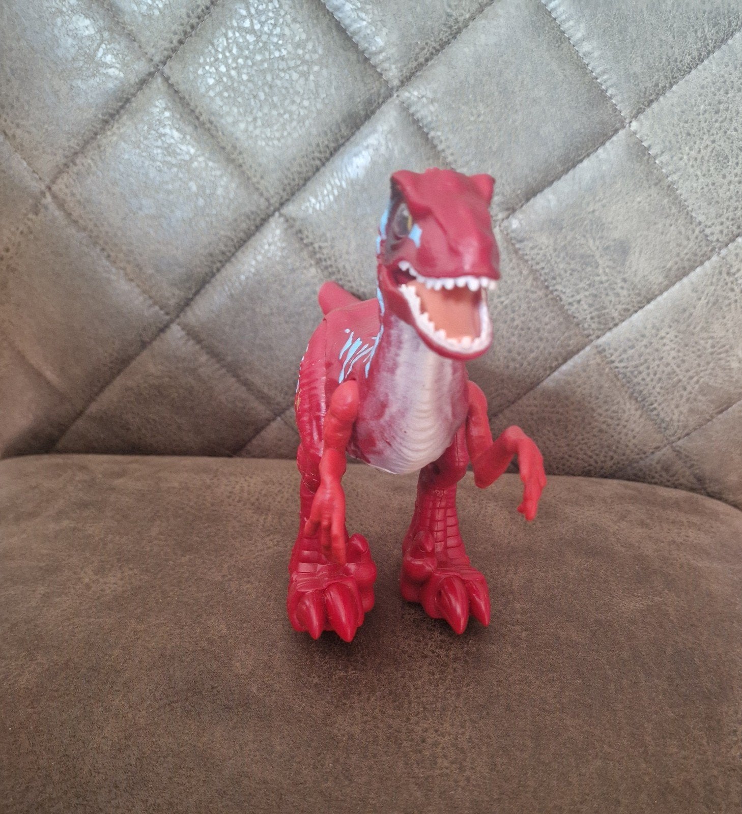 Rode Velociraptor Dinosaurus Speelgoedfiguur, Ophalen of Verzenden