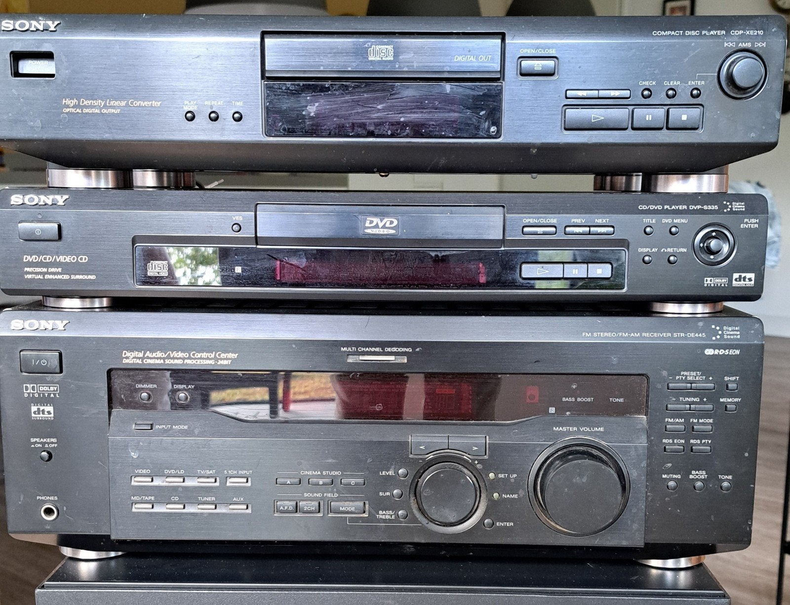Sony reciever-dvd player en cd player, Audio, Tv en Foto, Versterkers en Receivers, Ophalen, Gebruikt, Sony