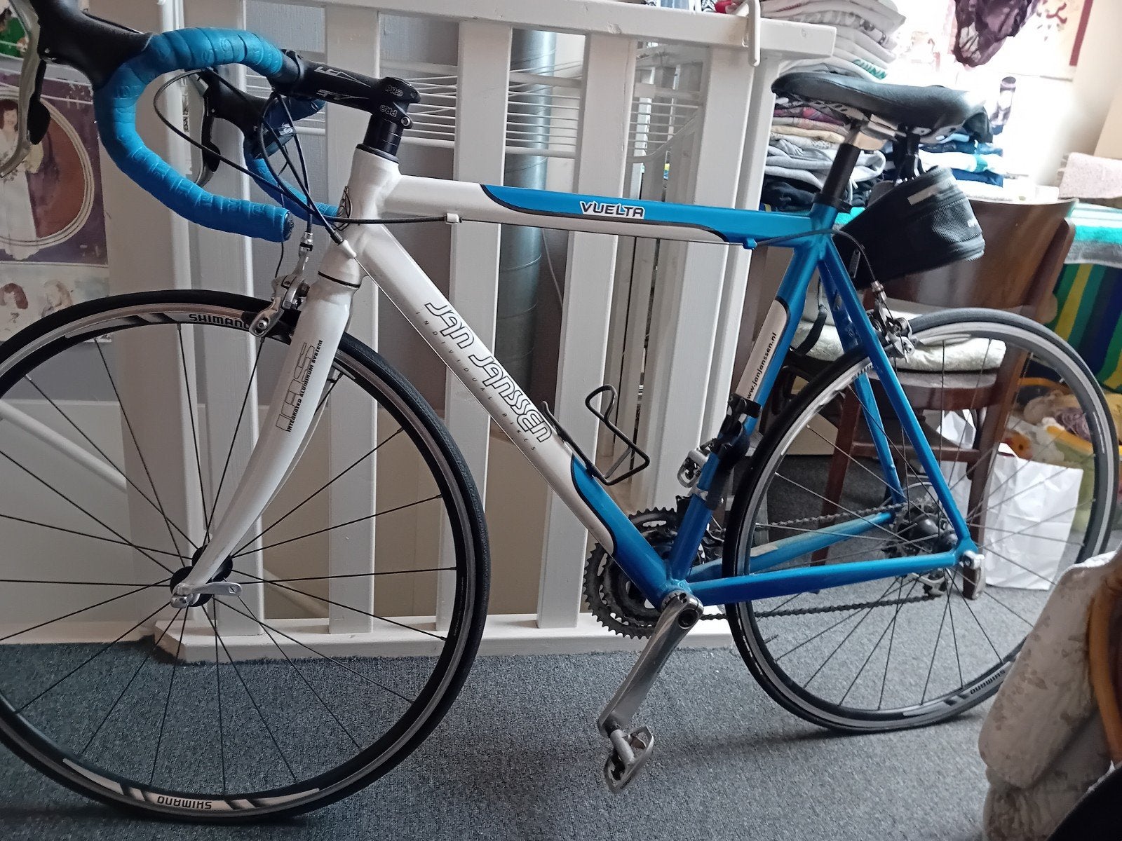 Jan Janssens racefiets, Aluminium, Zo goed als nieuw, Meer dan 20 versnellingen, 53 tot 57 cm