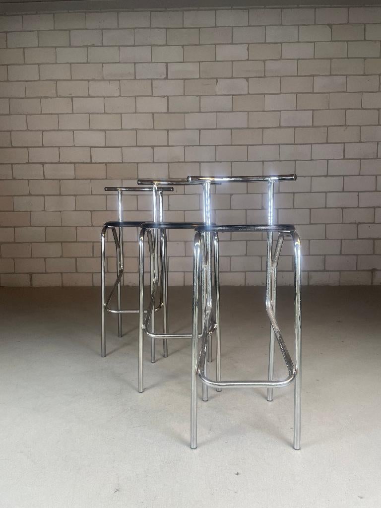 Postmodern Design Barkruk (voorraad: meerdere), Ophalen, Gebruikt, 60 tot 90 cm, Leer