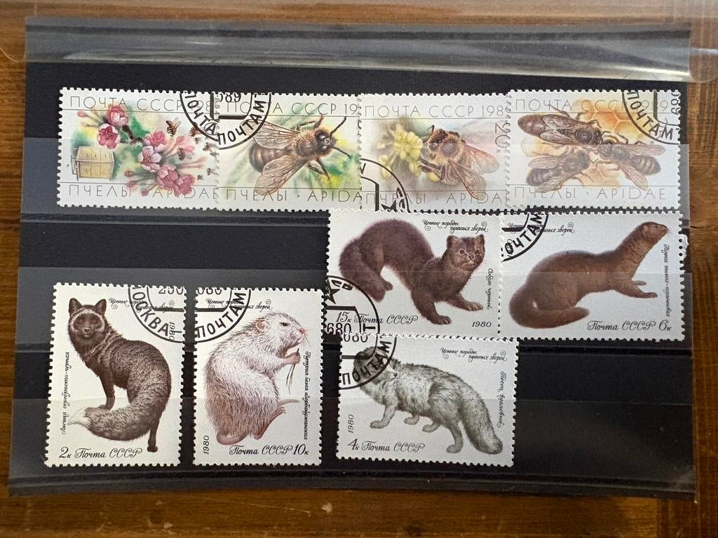 Postzegels Rusland Soviet Unie CCCP - dieren, Ophalen of Verzenden