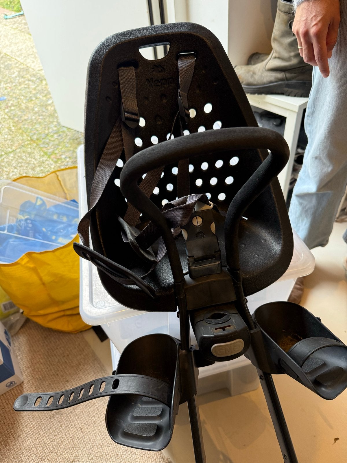 Yepp Fietsstoeltje Achterzitje Zwart, Achterzitje, Ophalen of Verzenden, 9 t/m 36 kg, Gebruikt