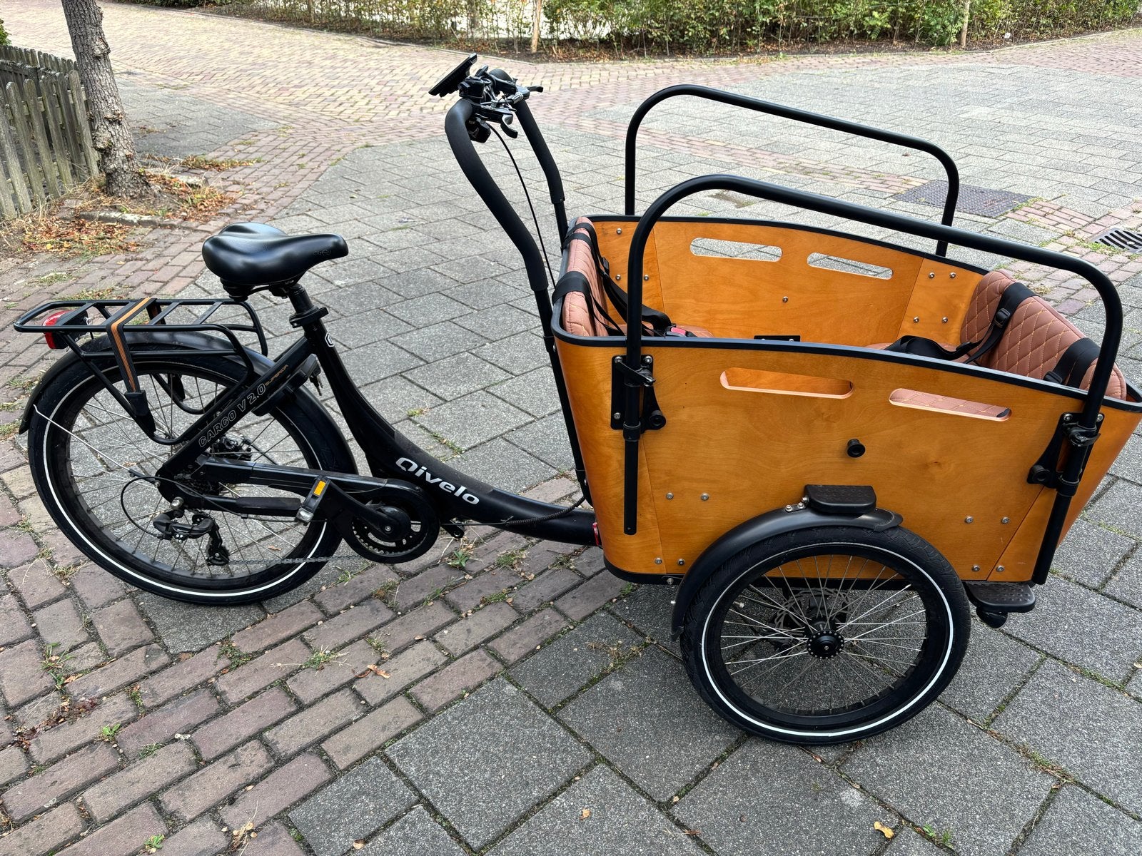 Qivelo Curve DR7 elektrische bakfiets - z.g.a.n. (595 km), Fietsen en Brommers, Overige merken, 4 kinderen of meer, Elektrisch