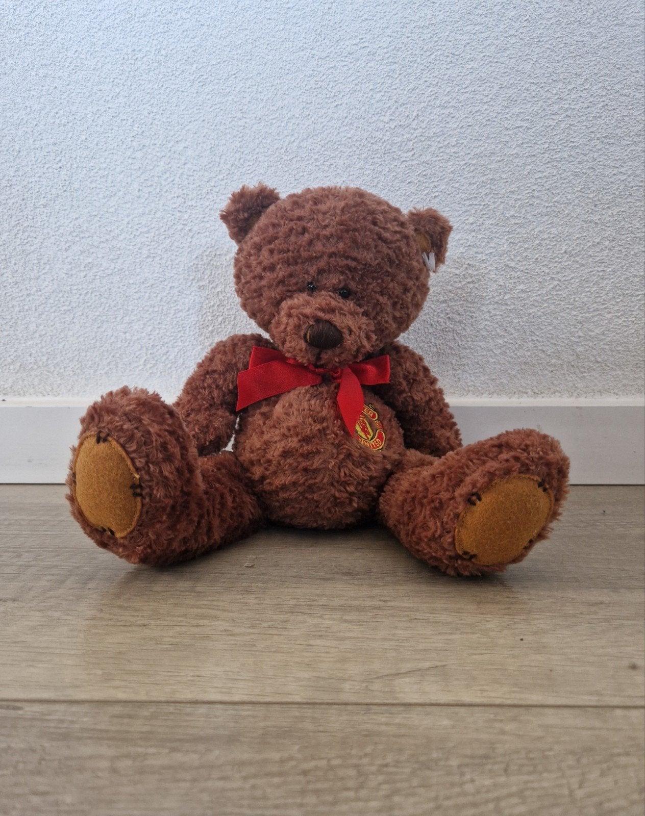 Knuffel beer teddybeer manchester united voetbal bruin, Verzamelen, Beren en Cherished Teddies, Ophalen of Verzenden, Zo goed als nieuw