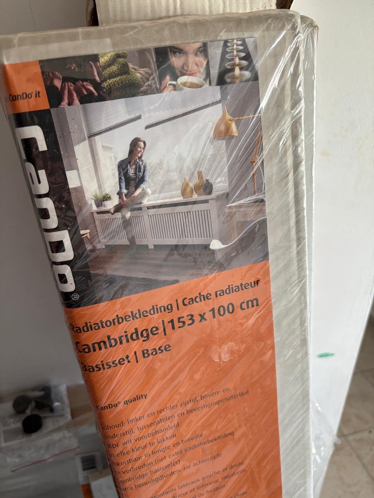 Nieuwe CanDo Radiatorbekleding Cambridge 153x100 cm, Ophalen, Radiator, Nieuw, 150 cm of meer