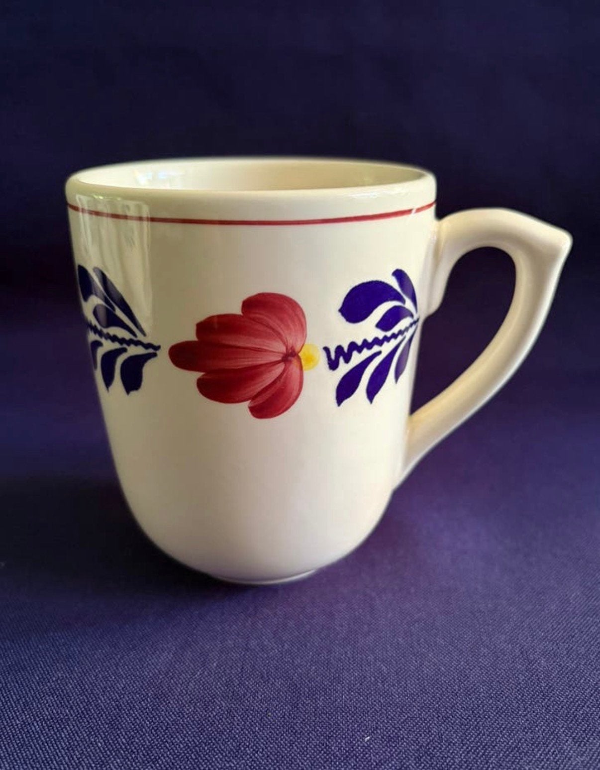 Boerenbont set grote mokken, Huis en Inrichting, Keuken | Servies, Ophalen of Verzenden, Zo goed als nieuw, Aardewerk, Kop(pen) en/of Schotel(s)