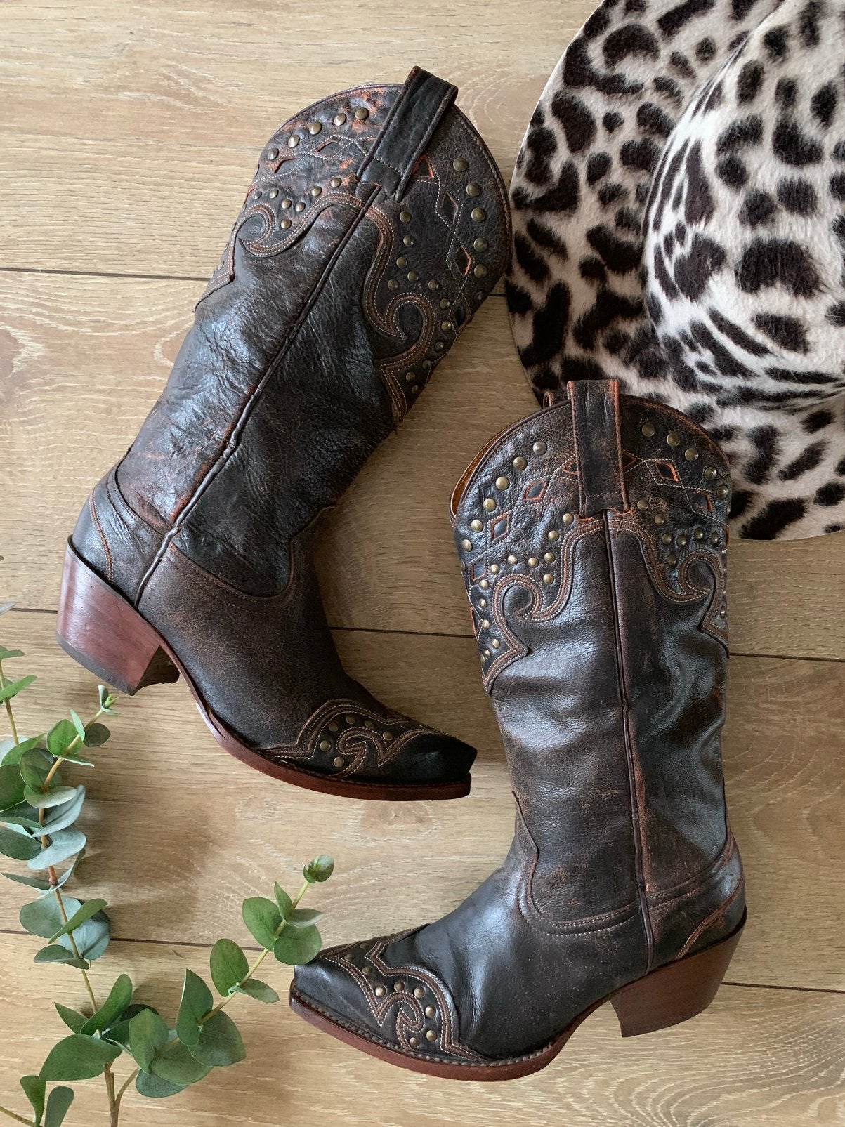 Buffalo cowboylaarzen studs 38, Kleding | Dames, Hoge laarzen, -, Ophalen of Verzenden, Zo goed als nieuw