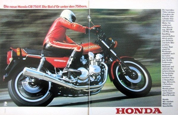 21 vintage advertenties Honda motorfiets 70-85 motor brommer, Verzamelen, Ophalen of Verzenden, Zo goed als nieuw, Overige typen