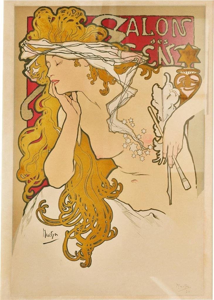 ALPHONSE MUCHA Art Nouveau Kunst Poster Affiche, Verzenden, Nieuw, A1 t/m A3, Film en Tv