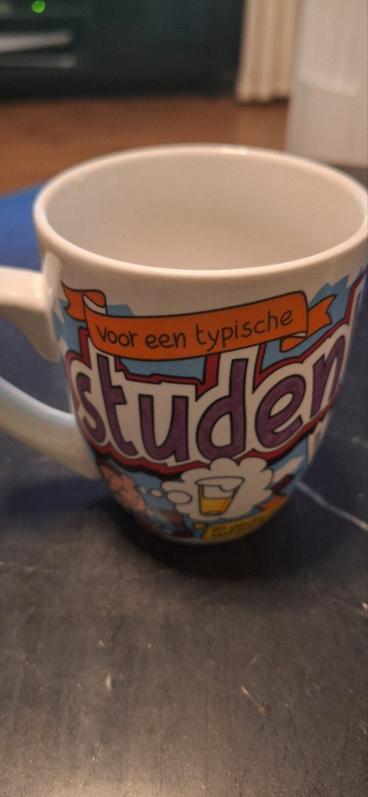 Mok "Voor een echte student" - Grappige koffiemok, Ophalen of Verzenden, Gebruikt