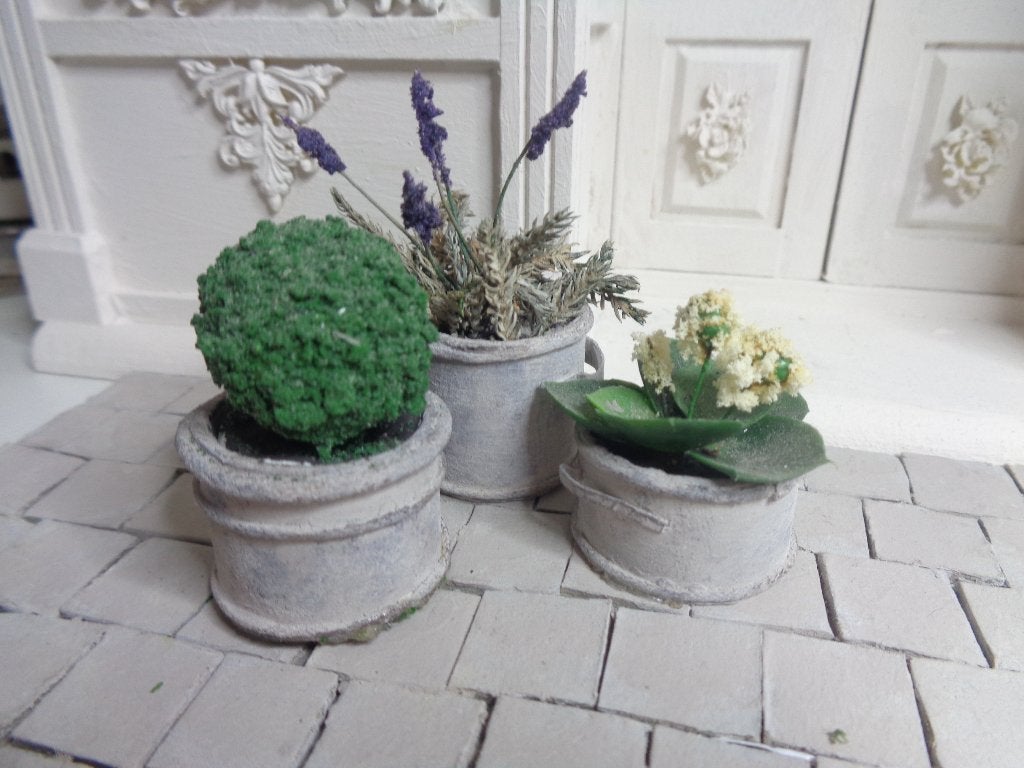 3 planten , Poppenhuis 1:12…(Nr R54), Ophalen of Verzenden, Zo goed als nieuw, Poppenhuis