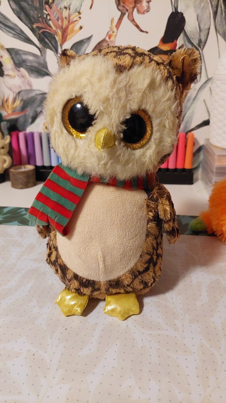 Ty uil kerst knuffel, Ophalen of Verzenden, Zo goed als nieuw, Overige typen, Ty