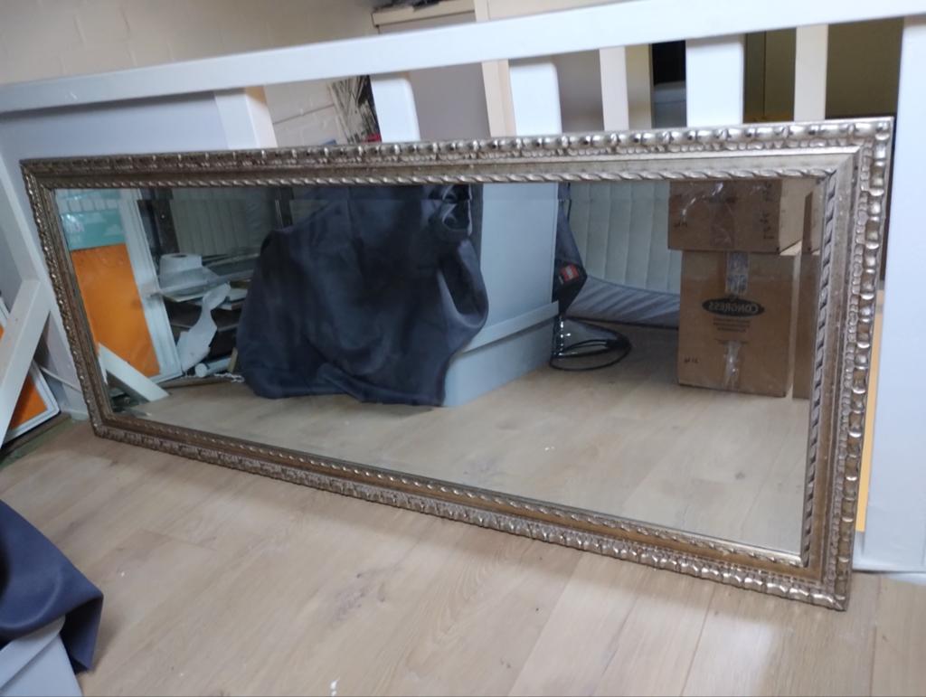 Spiegel met sierlijst van 150 x 60cm, Huis en Inrichting, Woonaccessoires | Spiegels, Ophalen, Rechthoekig, 50 tot 75 cm, Minder dan 100 cm