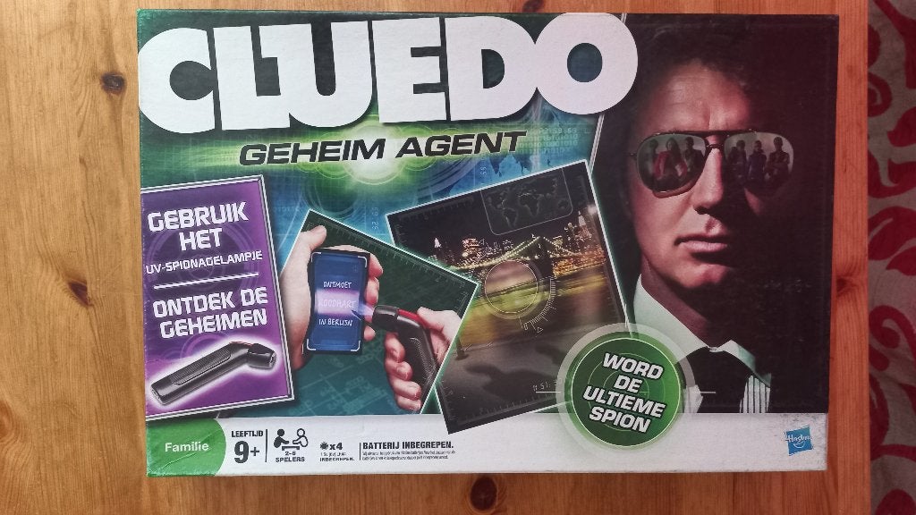 Cluedo geheim agent bordspel, Een of twee spelers, Ophalen of Verzenden, Zo goed als nieuw
