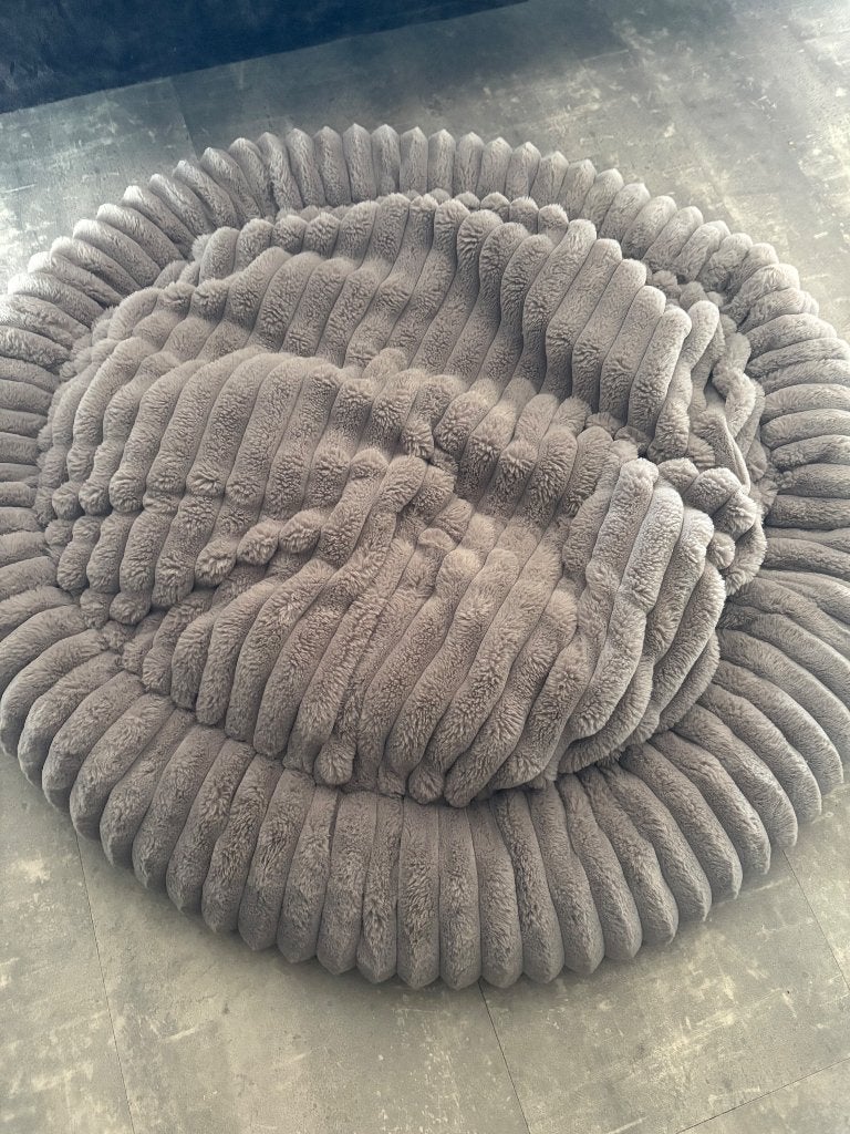Fluffy hondenmand grijs 100 cm XXL, Ophalen, Zo goed als nieuw, Pluche