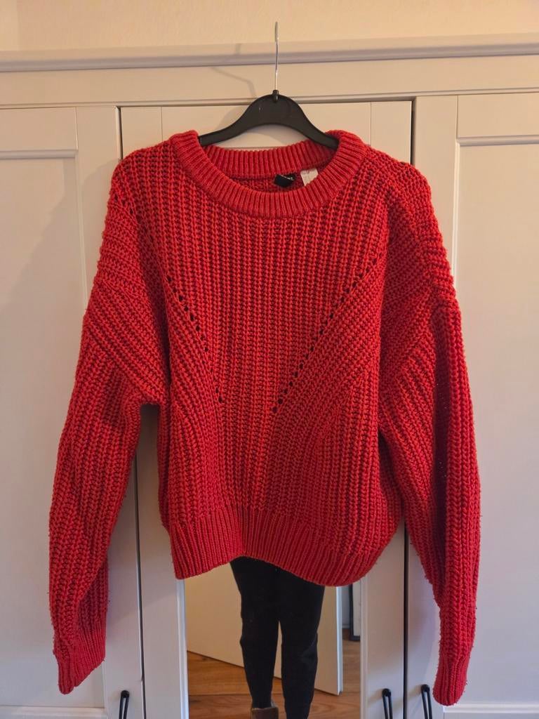 Rode gebreide trui - Maat M, Kleding | Dames, Truien en Vesten, Ophalen of Verzenden, Zo goed als nieuw, Maat 38/40 (M), Rood