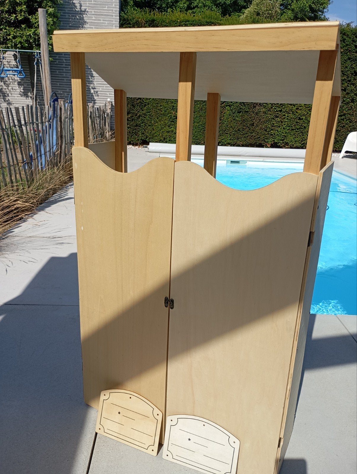 Houten hobbyhorse stal / stokpaardjes stal, Ophalen, Zo goed als nieuw, Overige typen