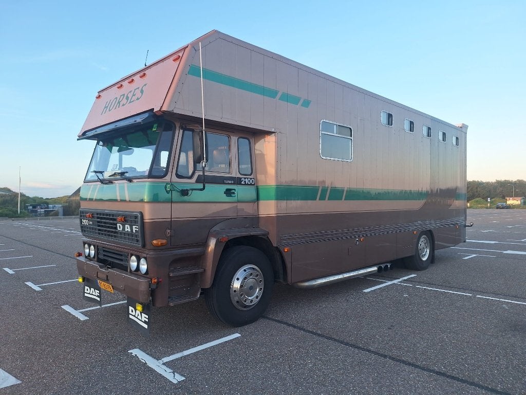 DAF 2100 Paardenwagen / Camper / Motorsport / Autocross, Auto's, Vrachtwagens, Bruin, Bruin, Particulier, DAF